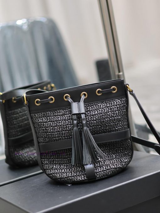 Yves Saint Laurent Bags Lafite straw weaving craft bucket bagFull of artistic atmosphere~Lafite grass weaving is ver 77w8sg1p - Image 3