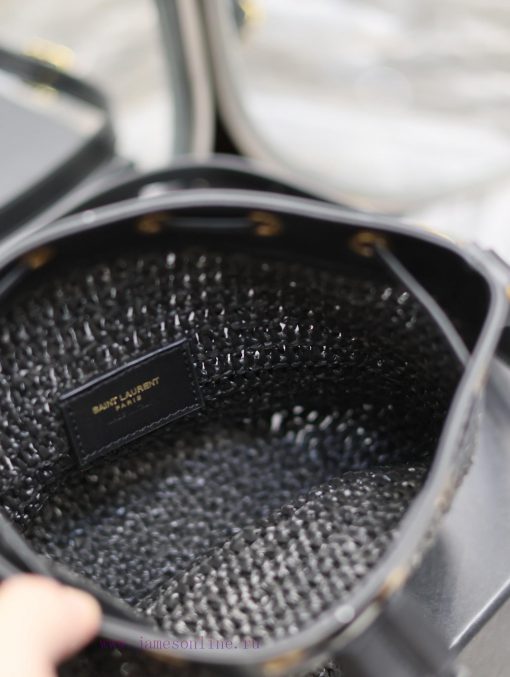 Yves Saint Laurent Bags Lafite straw weaving craft bucket bagFull of artistic atmosphere~Lafite grass weaving is ver 77w8sg1p - Image 7