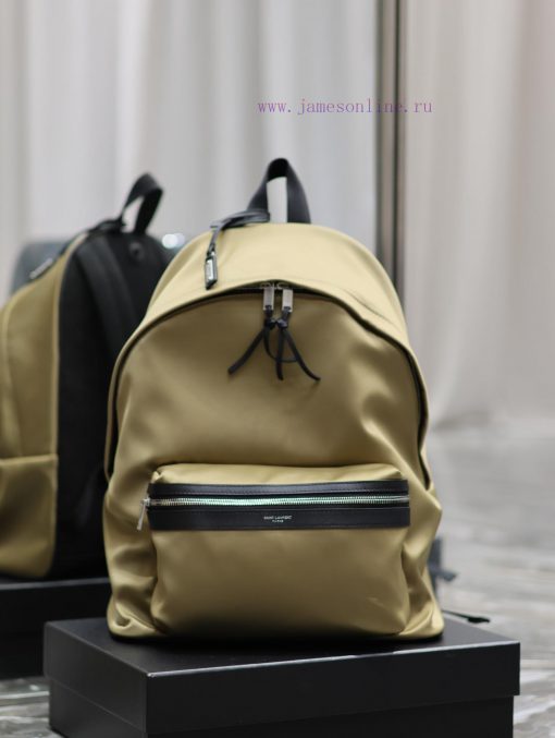 Yves Saint Laurent Bags Khaki silk fabric paired with cowhideThe backpack has arrivedLimited edition carefully craft bf5rgkpv