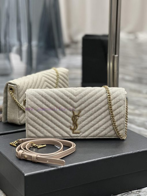 Yves Saint Laurent Bags NEW Apricot colored cotton and linen paired with cowhide_◽ 𝑲𝒂𝒕𝒆 ⁹⁹  ◽When it comes to the ho nr4w3hi9 - Image 2