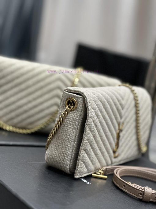 Yves Saint Laurent Bags NEW Apricot colored cotton and linen paired with cowhide_◽ 𝑲𝒂𝒕𝒆 ⁹⁹  ◽When it comes to the ho nr4w3hi9 - Image 6