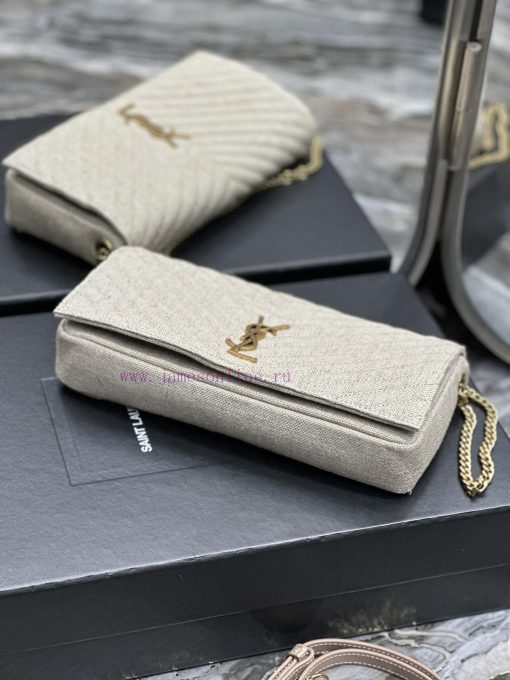 Yves Saint Laurent Bags NEW Apricot colored cotton and linen paired with cowhide_◽ 𝑲𝒂𝒕𝒆 ⁹⁹  ◽When it comes to the ho nr4w3hi9 - Image 8