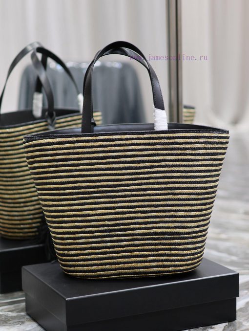 Yves Saint Laurent Bags Black apricot stripeLafite Grass Vine Weaving Craft Bucket BagFull of artistic atmosphere~La 47wkzfyf - Image 7