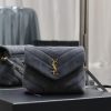 Yves Saint Laurent Bags Loulou_20cm dark gray frosted leatherA bag suitable for carrying in winter, it has arrived. 6bvgfngr