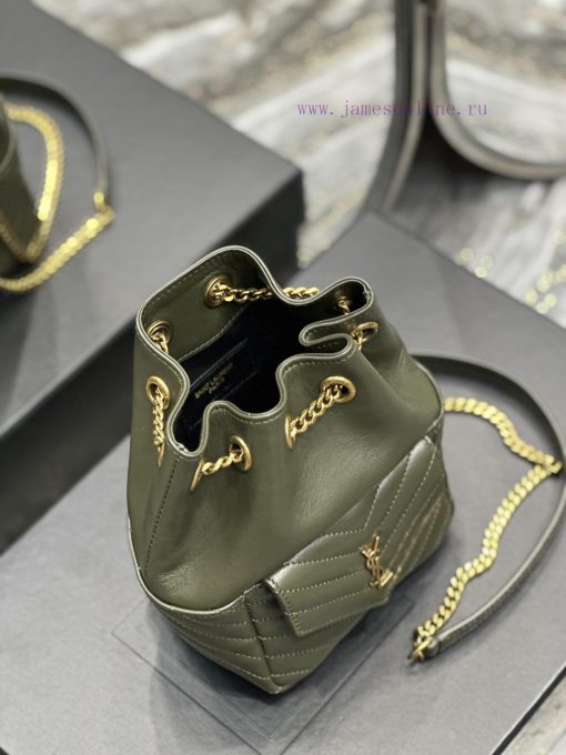 Yves Saint Laurent Bags JOE_The latest V-shaped quilted mini bucket bag has arrived. It is a cute and all inclusive 1lwm2u6p - Image 6