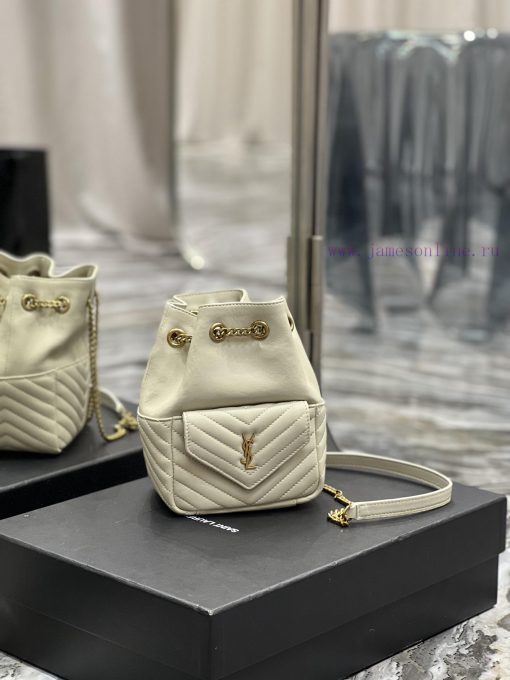 Yves Saint Laurent Bags JOE_The latest V-shaped quilted mini bucket bag has arrived. It is a cute and all inclusive hb0r95hj - Image 3