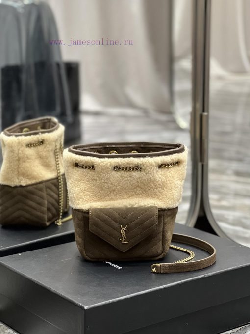 Yves Saint Laurent Bags JOE_The latest V-shaped quilted mini bucket bag has arrived. It is a cute imported Italian f qvcnvnyc