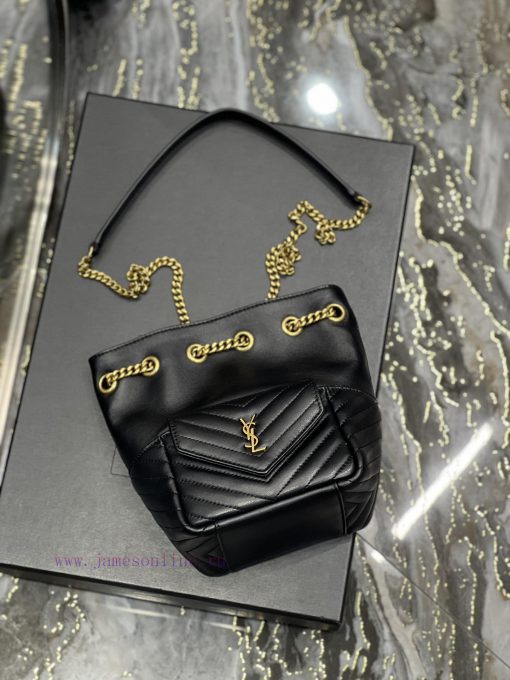 Yves Saint Laurent Bags JOE_The latest V-shaped quilted mini bucket bag has arrived. It is a cute and all inclusive ucp3rv3s - Image 9