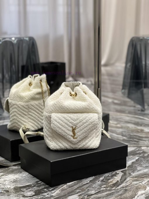Yves Saint Laurent Bags 𝐉𝐨𝐞 _ Backpack Pearl Grey White 🤍It's not an exaggeration to say that this is a classic back fwh8ljyn