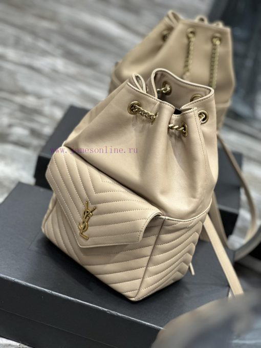 Yves Saint Laurent Bags 𝐉𝐨𝐞 _ Apricot gold buckle on backpackIt's not an exaggeration to say that this is a classic swa74ycy - Image 4