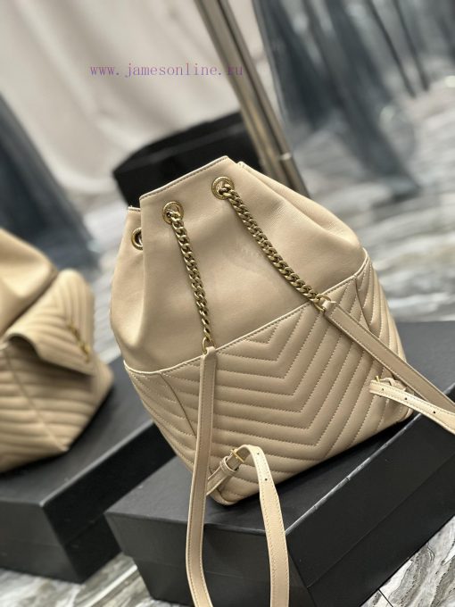 Yves Saint Laurent Bags 𝐉𝐨𝐞 _ Apricot gold buckle on backpackIt's not an exaggeration to say that this is a classic swa74ycy - Image 9