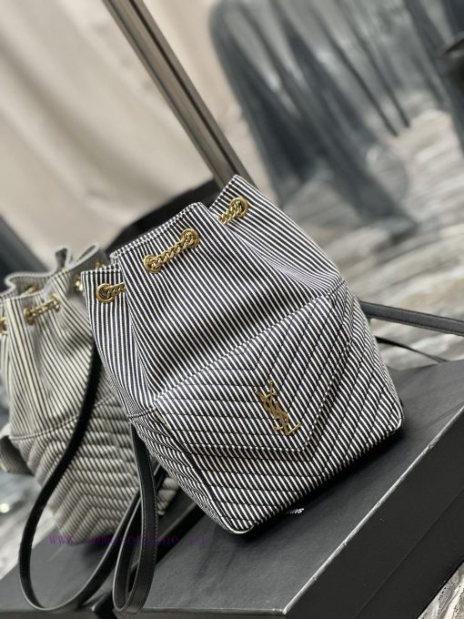 Yves Saint Laurent Bags NEW denim striped leather𝐉𝐨𝐞 _ BackpackIt's not an exaggeration to say that this is a classi vcb4u4gm - Image 3