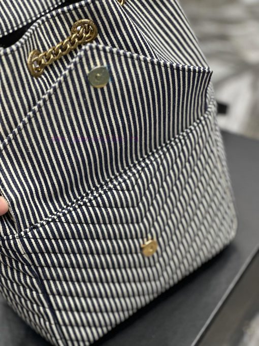 Yves Saint Laurent Bags NEW denim striped leather𝐉𝐨𝐞 _ BackpackIt's not an exaggeration to say that this is a classi vcb4u4gm - Image 6