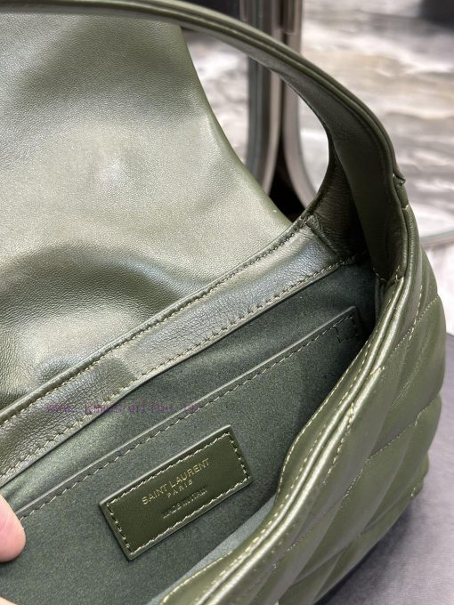Yves Saint Laurent Bags NEW Green Gold Button Sheepskin_The LE 57 series quilted armpit bag, these days without an a 2kwb21e5 - Image 9