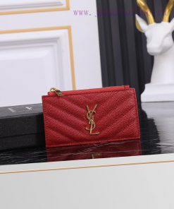 Yves Saint Laurent Bags New Saint Laurent Card Bag Authentic Development [Rose] [Rose] Imported Small Particle Leath r1dgf80u