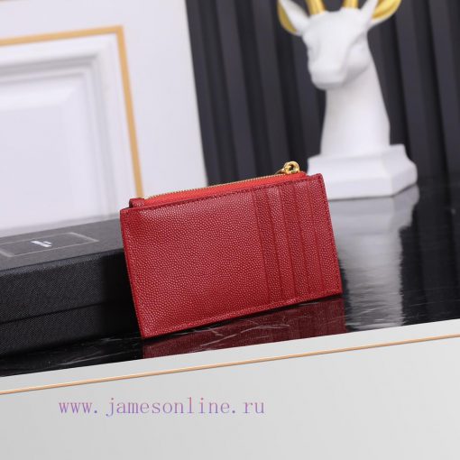 Yves Saint Laurent Bags New Saint Laurent Card Bag Authentic Development [Rose] [Rose] Imported Small Particle Leath r1dgf80u - Image 3