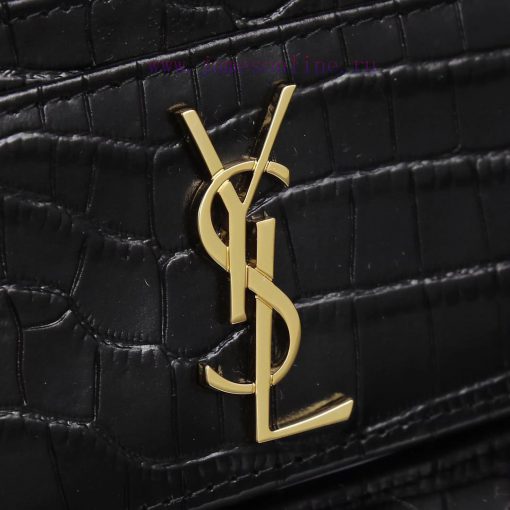 Yves Saint Laurent Bags SLoro Piana crocodile pattern card clip credit clip metal interlocking YSL standard, jacquar hgobh0ti - Image 5