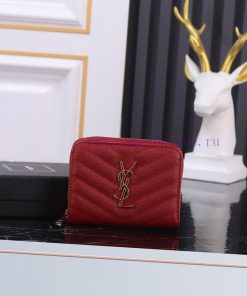 Yves Saint Laurent Bags Equipped with a complete set of the latest packagingThe SLoro Piana short round zipper walle ygsiun11
