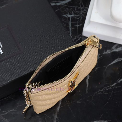 Yves Saint Laurent Bags The first key bag in the YSL series, featuring a V-shaped chain bag and a key ring with exqu z892lw7l - Image 6