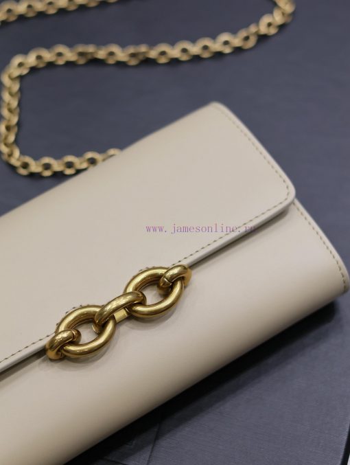 Yves Saint Laurent Bags Apricot colorLE MAILLON plain cowhide chain bagAbsolutely right, it belongs to the series of yjimh2qz - Image 4