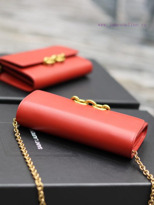 Yves Saint Laurent Bags RedLE MAILLON plain cowhide chain bagAbsolutely right, it belongs to the series of Italian a yrgwmt8r - Image 6