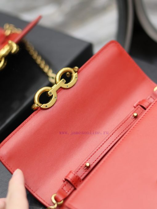 Yves Saint Laurent Bags RedLE MAILLON plain cowhide chain bagAbsolutely right, it belongs to the series of Italian a yrgwmt8r - Image 8