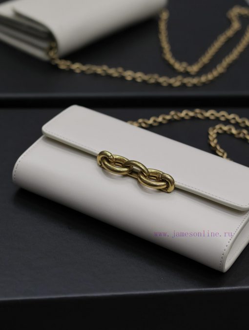 Yves Saint Laurent Bags WhiteLE MAILLON plain cowhide chain bagAbsolutely right, it belongs to the series of Italian ow6njqvd - Image 5