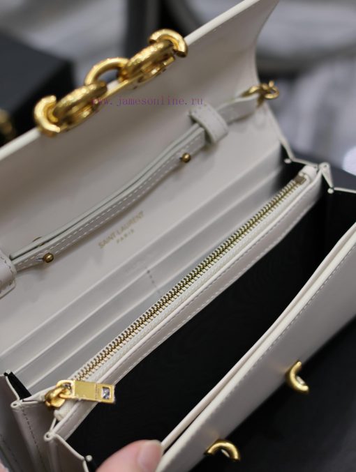 Yves Saint Laurent Bags WhiteLE MAILLON plain cowhide chain bagAbsolutely right, it belongs to the series of Italian ow6njqvd - Image 9
