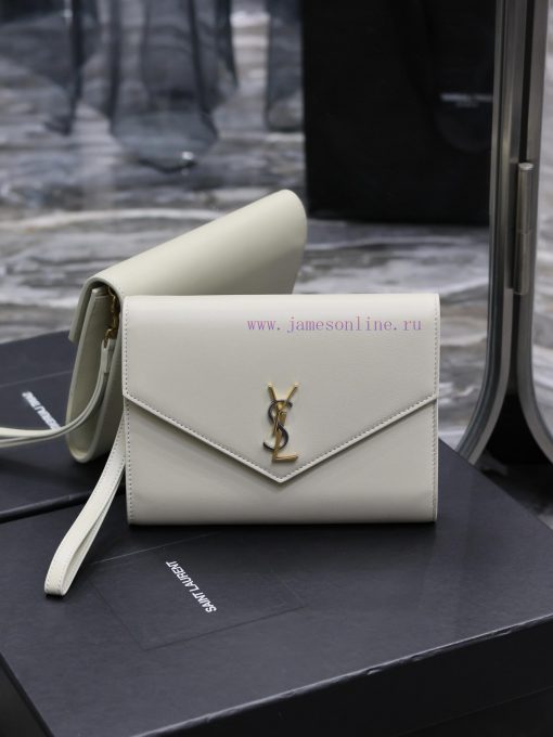 Yves Saint Laurent Bags White lambskin with tricolor logoMONOGRAM HandbagEquipped with a detachable wrist strap and fmsb95ki - Image 2