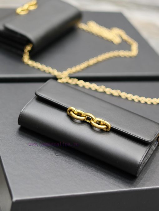 Yves Saint Laurent Bags BlackLE MAILLON plain cowhide chain bagAbsolutely right, it belongs to the series of Italian 9xw3lzu1 - Image 6