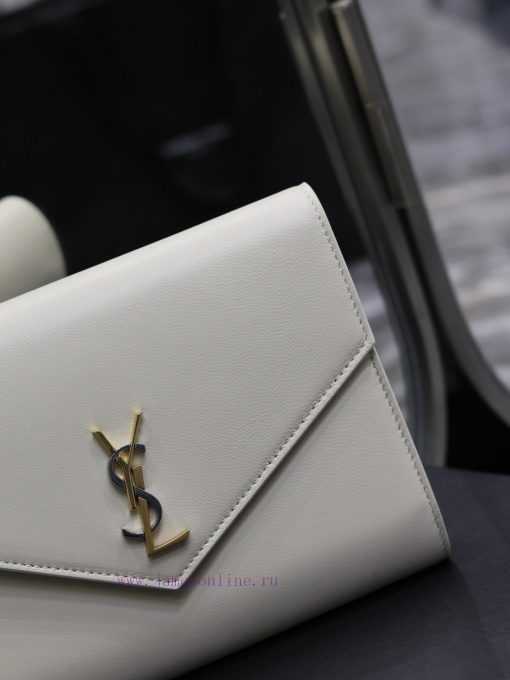 Yves Saint Laurent Bags White lambskin with tricolor logoMONOGRAM HandbagEquipped with a detachable wrist strap and fmsb95ki - Image 4