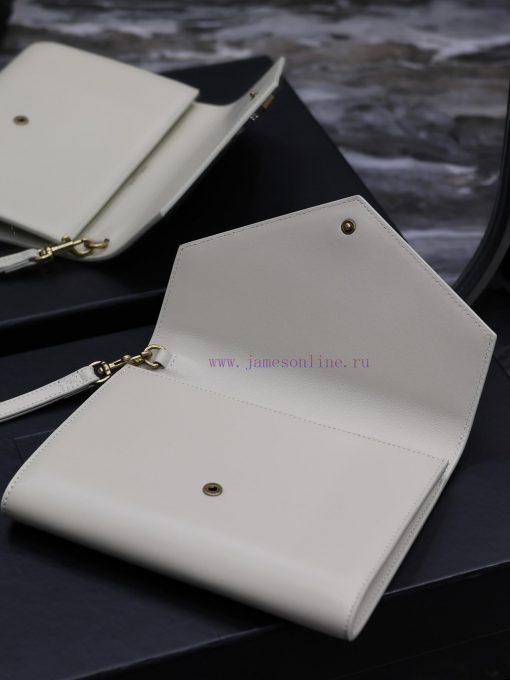 Yves Saint Laurent Bags White lambskin with tricolor logoMONOGRAM HandbagEquipped with a detachable wrist strap and fmsb95ki - Image 8