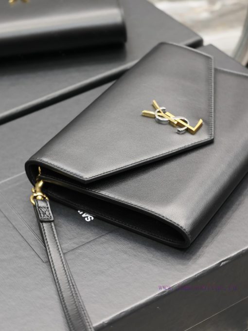 Yves Saint Laurent Bags Black lambskin with tricolor logoMONOGRAM HandbagEquipped with a detachable wrist strap and cu7w6kk4 - Image 7