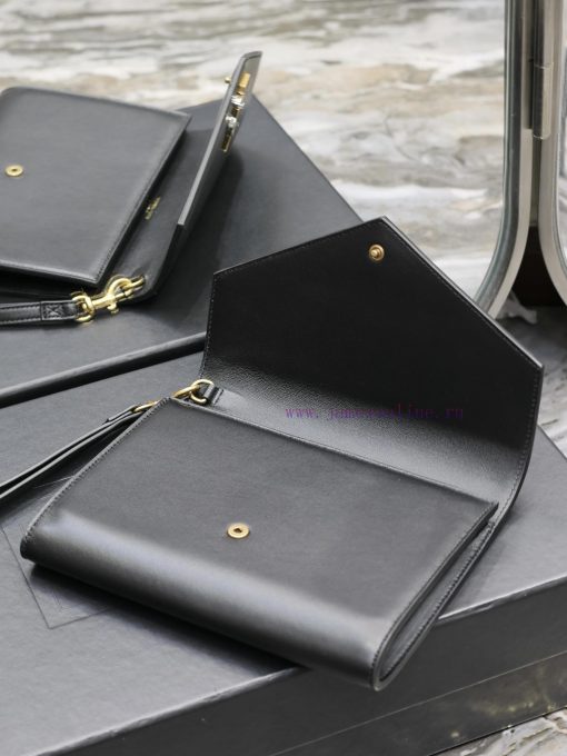 Yves Saint Laurent Bags Black lambskin with tricolor logoMONOGRAM HandbagEquipped with a detachable wrist strap and cu7w6kk4 - Image 8