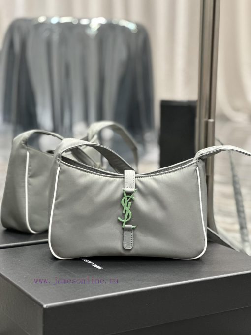 Yves Saint Laurent Bags Grey green buckle with white edged nylonLE 5 A ̀ 7_ Nylon versionSalt college style single s v0mfizxm