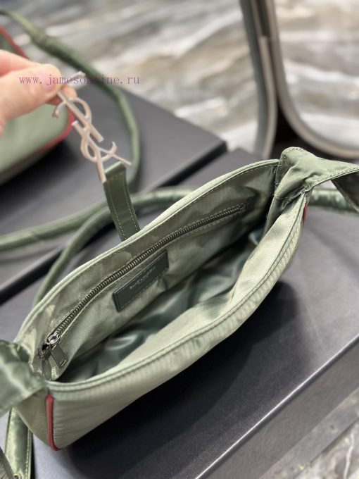 Yves Saint Laurent Bags Green silver buckle with red edged nylonLE 5 A ̀ 7_ Nylon versionSalt college style single s suc84i1x - Image 8