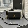 Yves Saint Laurent Bags MONOGRAM Black Hand Rubbing Pattern with Gold BucklePhone Holder Mini Bag_For the current su jwdam4ti