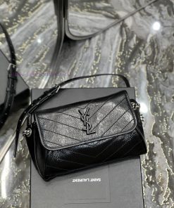 Yves Saint Laurent Bags Niki derived series waist bag NIKI BODY BAG. adopts the hottest Niki wrinkled oil wax cowhid riuydfei