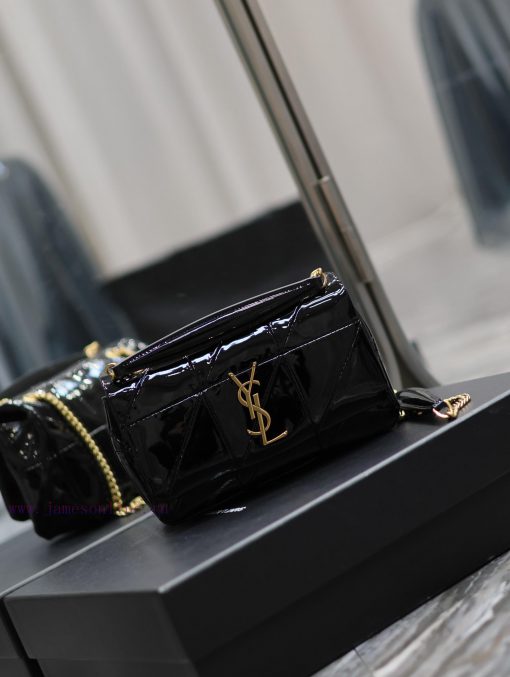 Yves Saint Laurent Bags Lacquer leather styleJAMIE_Sized 20cm splicing version, made of Italian imported patent leat jqztqbci - Image 3