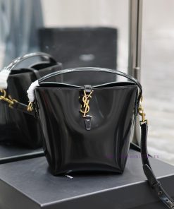Yves Saint Laurent Bags LE 37 Bucket Bag Small_Super Beautiful Bucket Bag with Handheld _ New bag design, made of It pztjgnub