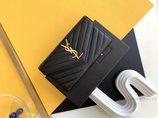 Yves Saint Laurent Bags Y's envelope long clip is made of imported original cowhide pressed caviar and customized wi 2hg6zgmr - Image 2