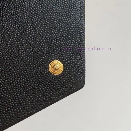 Yves Saint Laurent Bags SLoro Piana two fold short clip wallet card bag, original development, imported calf leather y1smpey3 - Image 7