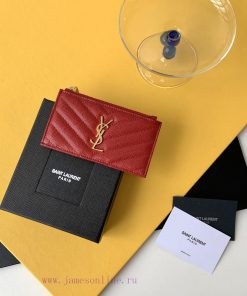 Yves Saint Laurent Bags New Saint Laurent Card Bag Authentic Development [Rose] [Rose] Imported Small Particle Leath xry4us2m