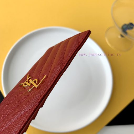 Yves Saint Laurent Bags New Saint Laurent Card Bag Authentic Development [Rose] [Rose] Imported Small Particle Leath xry4us2m - Image 9
