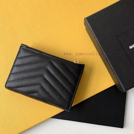 Yves Saint Laurent Bags MONOGRAM two-piece zipper walletAdopting grain textured cowhide leather with central metal c qvsz0tw3 - Image 4