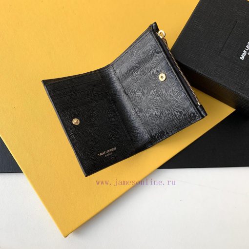 Yves Saint Laurent Bags MONOGRAM two-piece zipper walletAdopting grain textured cowhide leather with central metal c qvsz0tw3 - Image 9