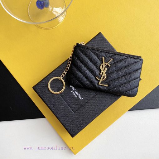Yves Saint Laurent Bags The first key bag in the YSL series, featuring a V-shaped chain bag and a key ring with exqu 14oaw78b