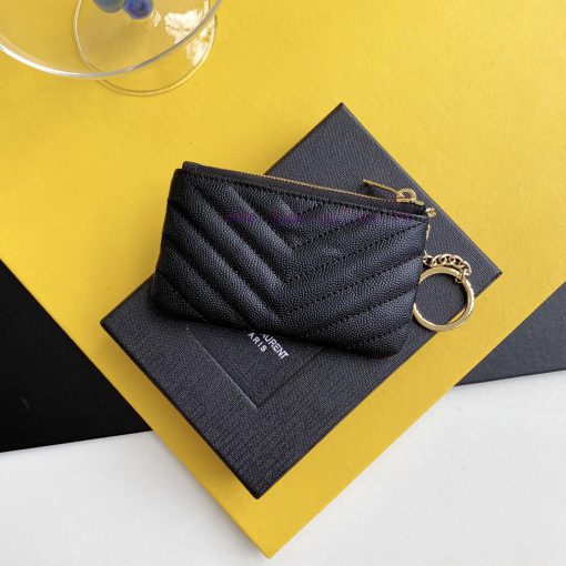Yves Saint Laurent Bags The first key bag in the YSL series, featuring a V-shaped chain bag and a key ring with exqu 14oaw78b - Image 3