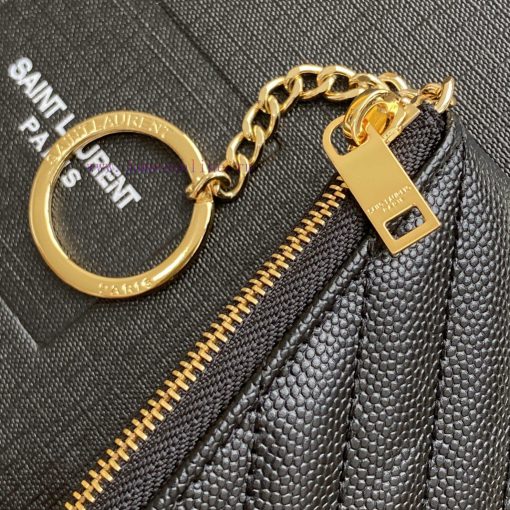 Yves Saint Laurent Bags The first key bag in the YSL series, featuring a V-shaped chain bag and a key ring with exqu 14oaw78b - Image 5
