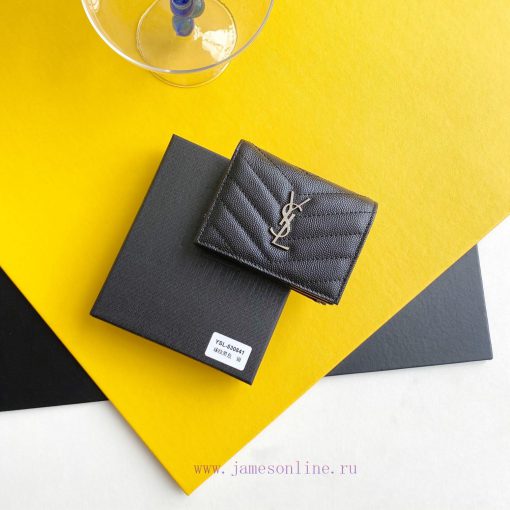 Yves Saint Laurent Bags Y Home Short Clip Authentic Development Imported cowhide pressed caviar with one central com 510n8xh2